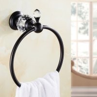 Modern Petrol Siyah Kaplama Banyo Çubuk Havluluk
