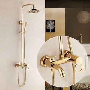 Altın Kaplama Banyo Duş Seti
