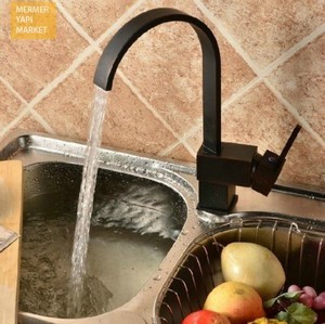 Petrol Siyahı Bronz Modern Mutfak Bataryası