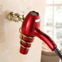 Altın Kaplama Kristal Saç Kurutma Makinesi Tutucusu