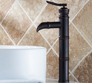 Siyah Bambu Lavabo Armatürü