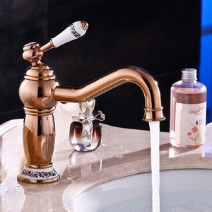Kırmızı Altın Kaplama Lavabo Armatürü