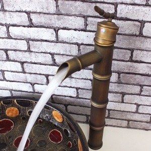 Rustik Lavabo Armatürü Bambu Modeli
