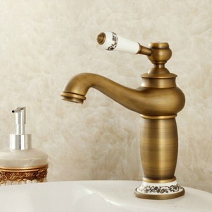 Antik Lavabo Bataryası Seramik Desenli