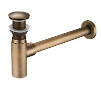 Eskitme Lavabo Sifon Takımı - Düz Su Taşmasız