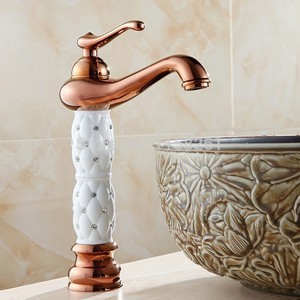 Stylish Kırmızı Altın Kaplama Banyo Armatürü