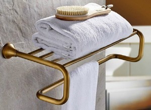 Antik Pirinç Duvara Monte Banyo Havlu Bar