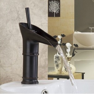 Antik Pirinç Siyah Musluk Banyo Bataryası - Kısa